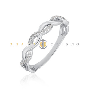 Серебряное кольцо с фианитами