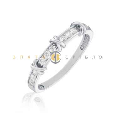Серебряное кольцо с фианитами