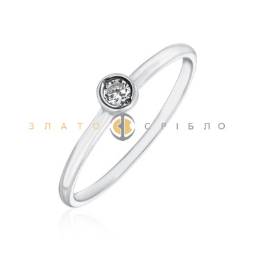 Серебряное кольцо  с фианитом