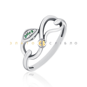 Серебряное кольцо «Змея»