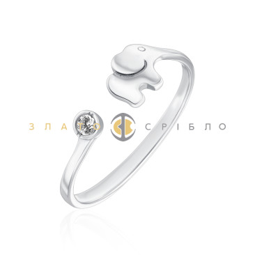 Серебряное кольцо  с фианитом