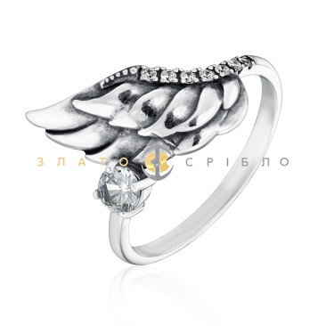 Серебряное кольцо  с фианитом