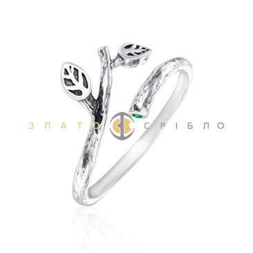 Серебряное кольцо  с фианитом