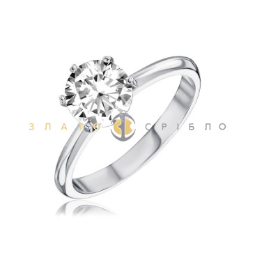 Серебряное кольцо  с фианитом