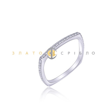 Серебряное кольцо с фианитами