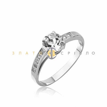 Серебряное кольцо «Нежность» с фианитами
