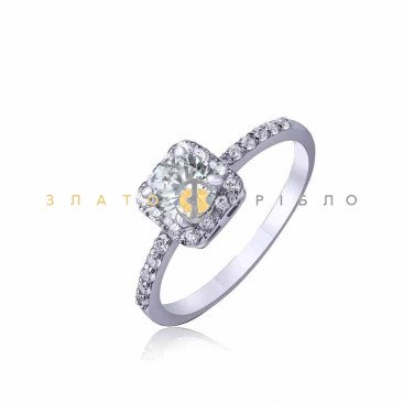 Серебряное кольцо «Сарагоса» c фианитом