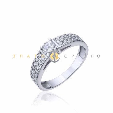 Серебряное кольцо «Наслаждение» с фианитами