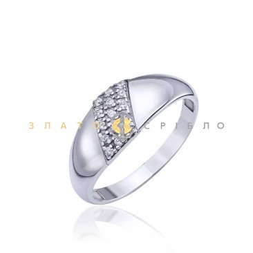 Серебряное кольцо «В плену у моды» с фианитами