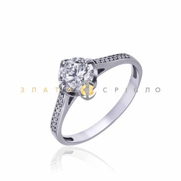 Серебряное кольцо «Желание» с фианитами