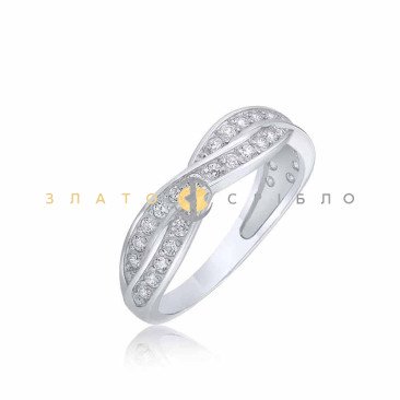 Серебряное кольцо «Борнео» с фианитами