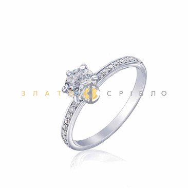 Серебряное кольцо «Единственная»