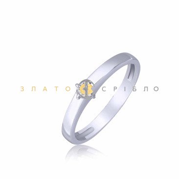 Серебряное кольцо «Миниатюра» с фианитом