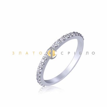 Серебряное кольцо «Трогательность» с фианитами
