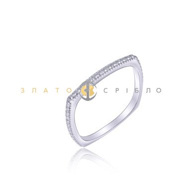Серебряное кольцо с фианитами
