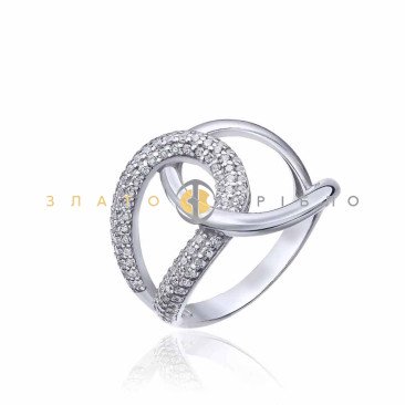 Серебряное кольцо «Близость» с фианитами