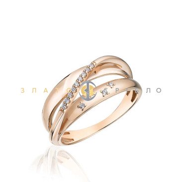Золотое кольцо «Elegance» с фианитами