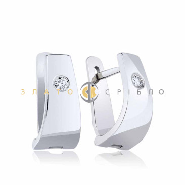 Золотые серьги «Софи» с бриллиантами в белом золоте