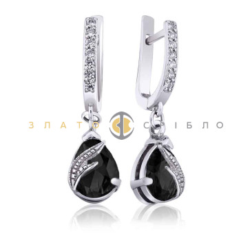 Серебряные серьги «Magic» с фианитами