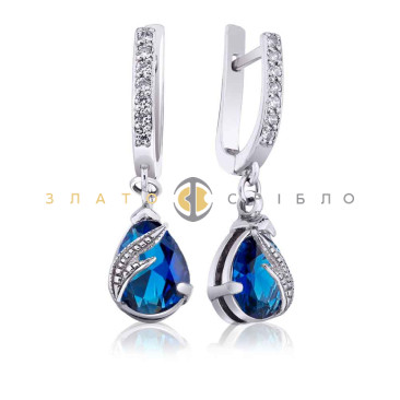Серебряные серьги «Magic» с фианитами