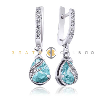 Серебряные серьги «Magic» с фианитами