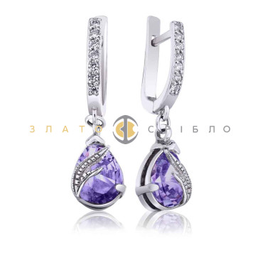 Серебряные серьги «Magic» с фианитами