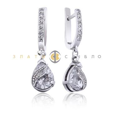 Серебряные серьги «Magic» с фианитами