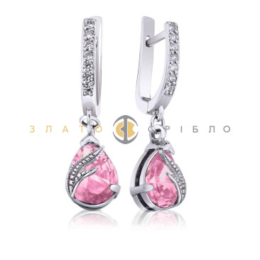 Серебряные серьги «Magic» с фианитами