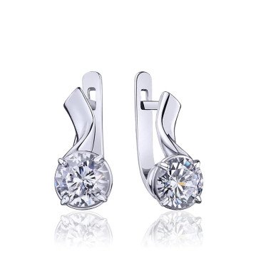 Серебряные серьги «Мечта» с фианитами