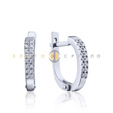 Серебряные серьги «Саяна» с фианитами