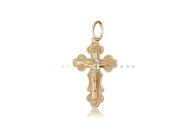 Золотий натільний хрест «Різдвяний»