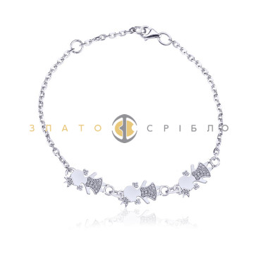 Серебряный браслет «Три доченьки»