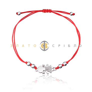 Серебряный браслет «У меня есть дочка»